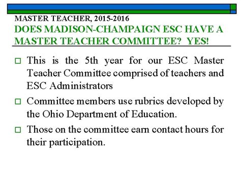 Image result for Master Teacher Program Requirements