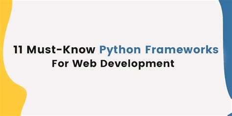 11 Must-Know Python Frameworks for Web Development | FITA Academy