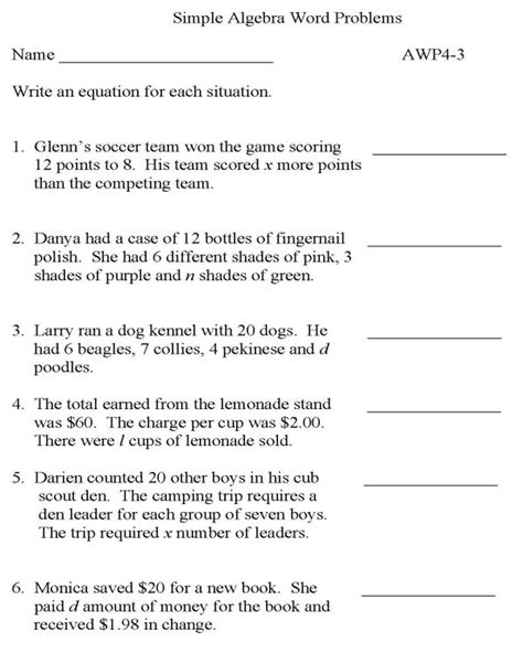 Algebraic Word Problems Examples 的图像结果
