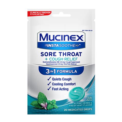 Mucinex InstaSoothe Sore Throat + Cough Relief | Mucinex USA