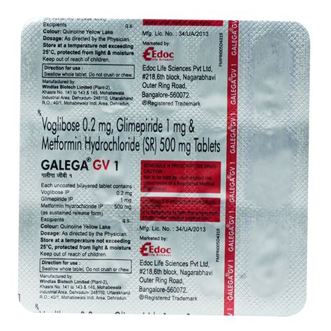 Galega GV 1 Tablet 15's Price, Uses, Side Effects, Composition - Apollo ...