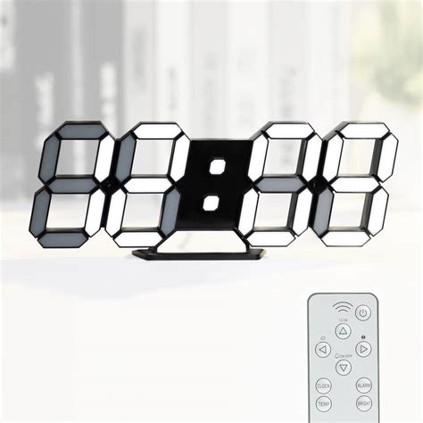 Buy KOSUMOSU Digital Clock 3D LED Wall Clock for Living Room Decor 9.7 ...