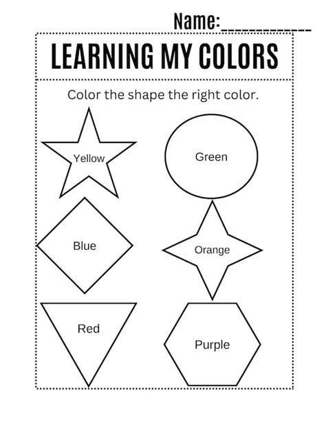 Image result for Learning Color Worksheets