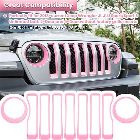 E-cowlboy Front Grille Mesh Inserts & Headlight Cover for Jeep India | Ubuy