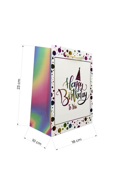 KESA UKRASNA M 18x23x10 OP1722 HAPPY BIRTHDAY HOLOGRAM WY | B2B ...