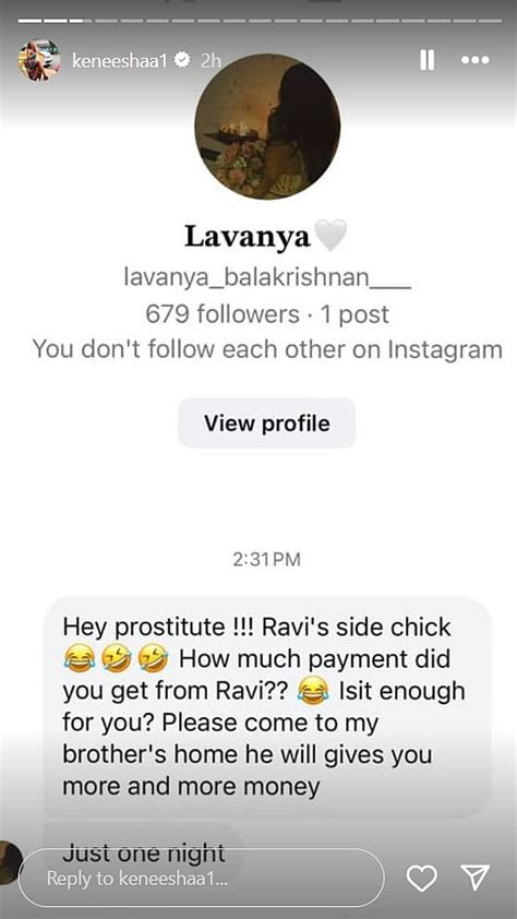 'Prostitute, Go Die': Ravi Mohan's Rumoured GF Kenishaa Francis ...