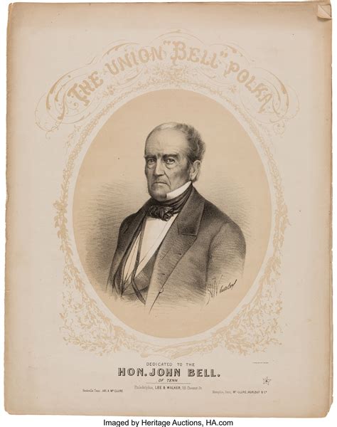 John Bell: Rare 1860 Campaign Sheet Music. . ... Political Small | Lot ...