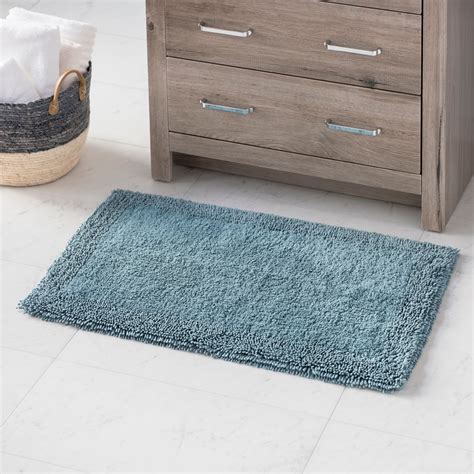 Hotel Style Super Soft And Absorbent Cotton Blend Solid Bath Rug, 17" x ...