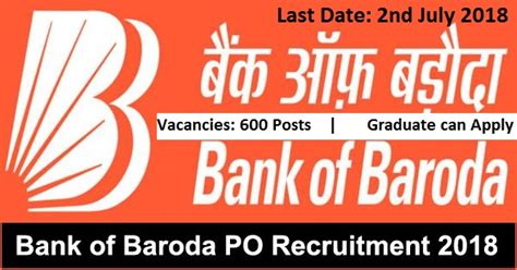 Bank of Baroda Recruitment for 600 PO Posts- Government job Vacancies ...