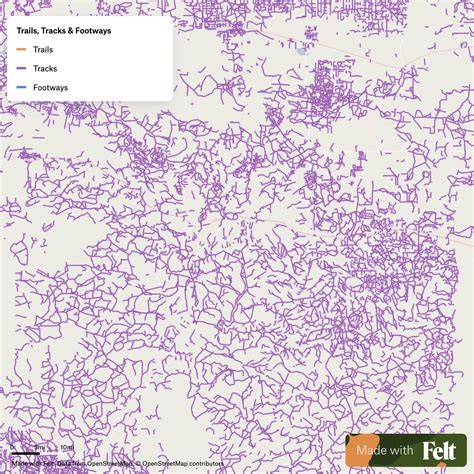 Trails, tracks & footways in Crockett County, Texas
