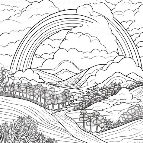 Landscape Coloring Pages 的图像结果