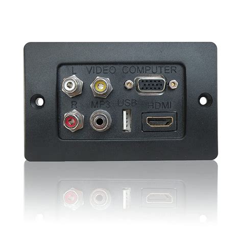 MX HDMI JACK FACE PLATE WITH 3 RCA FEMALE + HDDB 15 PIN VGA + USB A ...