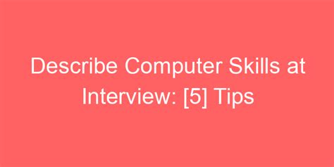 Image result for Computer Skills Examples in Interview