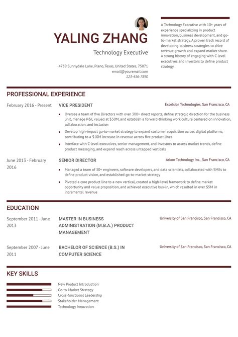 Executive Format Resume