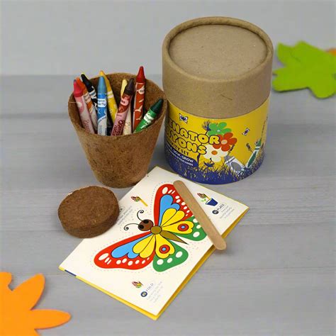 Eco Pollinator Crayons | 3D butterfly + Coloring Sheet + Cocopot + Coc ...