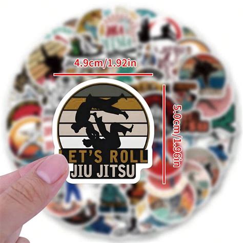 70PCS Jiu-Jitsu Stickers Vinyl Aesthetics Stickers For Scrapbooking ...