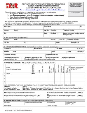 MD DHR/FIA 9711-E - Fill and Sign Printable Template Online