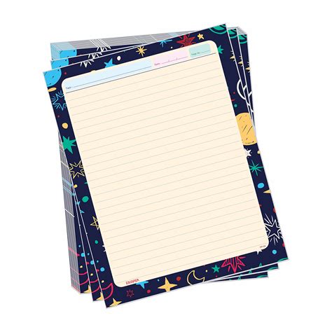 ESCAPER Sky Theme Project Papers - Combo Pack of 50, A4 Sheets (Ruled ...