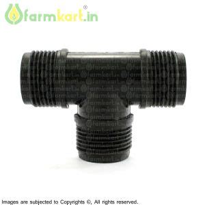 32mm (1 Inch) Male threaded Tee with threads On each Sides in ...