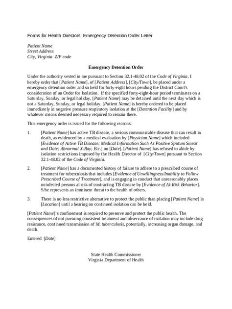 Emergency Custody & Temporary Detention Orders FAQ's Doc Template ...