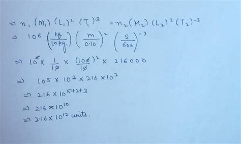 convert 1MW power on new system having basic units of mass, length and ...