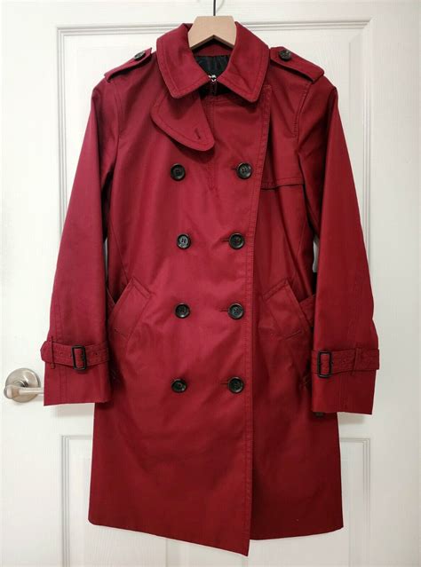 Coach Classic Trench Coat Rosewood Red Color Size S M… - Gem