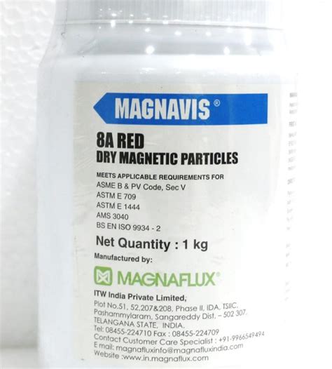 MAGNAFLUX 8A RED is a Non-Fluorescent Magnetic Powder