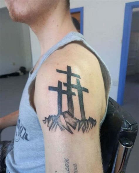 50+ Spiritual 3 Cross Tattoo Designs with Meanings and Ideas - Body Art ...