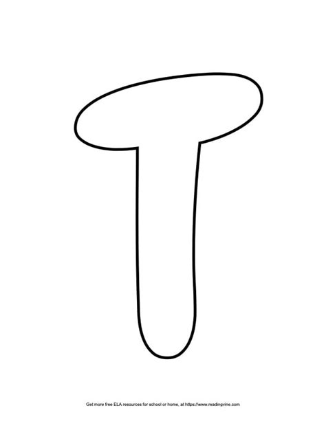 Printable Bubble Letter T - USE EDU PL