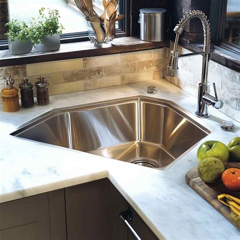 21 Brilliant Corner Kitchen Sink Ideas