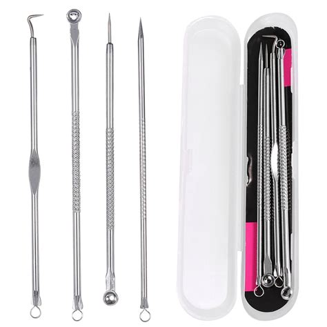 Acne Needle Set Cell Clamp Removal Blackhead Tweezers Pimple Squeezing ...