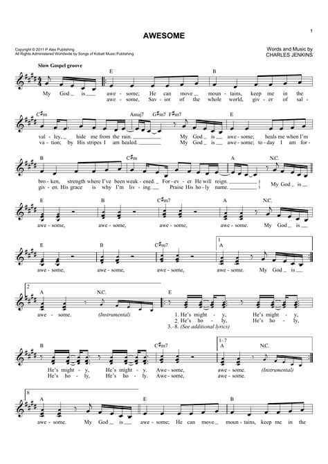 Awesome Charles Jenkins Lyrics