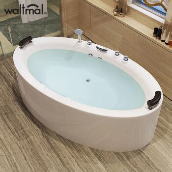 沃特玛（Waltmal）独立式浴缸亚克力 双人浴缸家用成人情侣 冲浪按摩浴池 五件套 约2m【图片 价格 品牌 报价】-京东