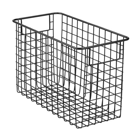 Buy mDesign Metal Wire Storage Basket Bin with Handles for Home Office ...
