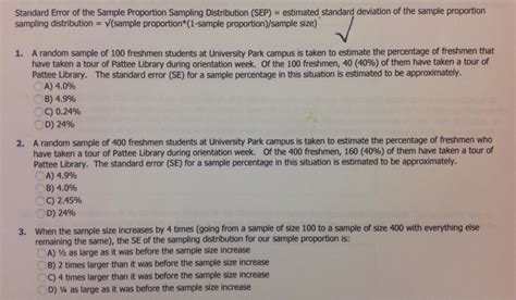 Image result for Standard Error of Sample Proportion