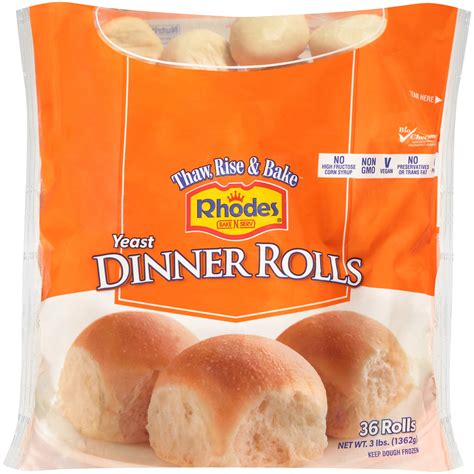 Rhodes Yeast Dinner Rolls, 3 lbs, 36 Count Bag (Frozen) – Walmart ...