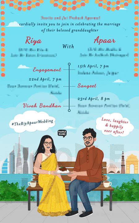 Illustrated Wedding Invites — Doodlekaari - Illustrator. Designer ...