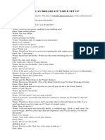 Image result for American Table Service Script