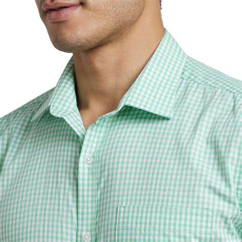 Park Avenue Men Green Slim Fit Checks Formal Shirt – MyRaymond