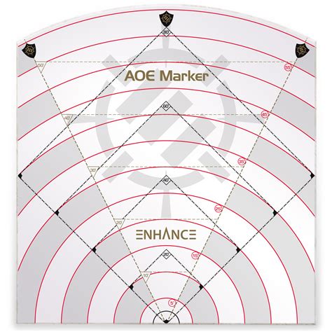 ENHANCE 60ft Spell AoE Template - DnD Area of Effect Marker for 1" Battle Grid Mat or Grid-Less ...