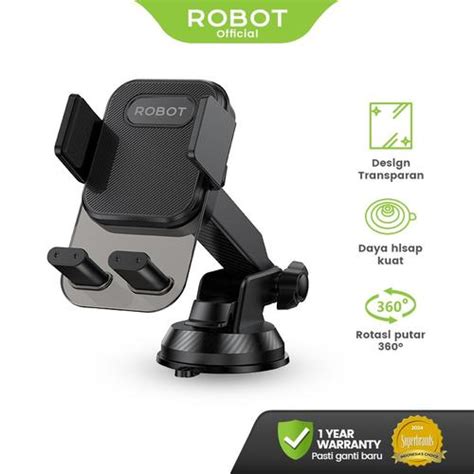 Promo ROBOT Center Console Car Holder Mobil Transparant Design Rotasi ...