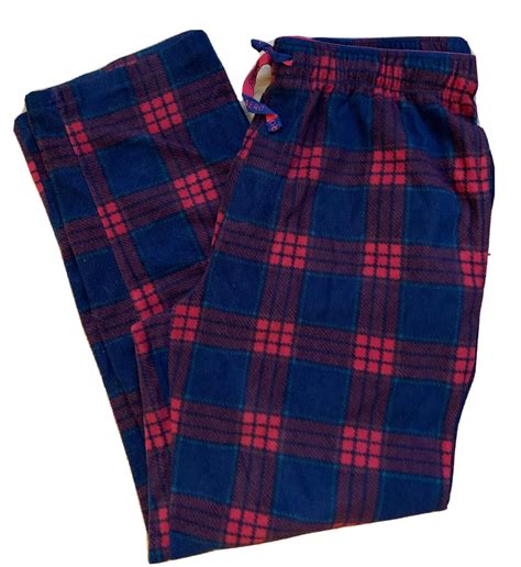 Aeropostale Mens Fleece Pajama Pants Red Black Large - Gem