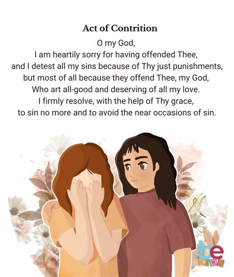 The Act Of Contrition For Confession