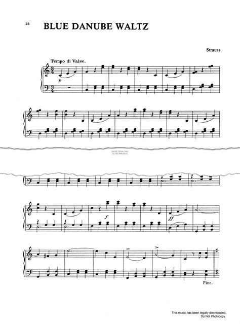 Blue Danube Waltz (Johann Strauss) | Sheet Music: Piano | PDF Download