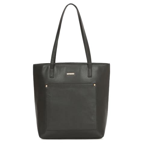 Buy Fastrack Charcoal Black Zippered Tote Bag for Women Online