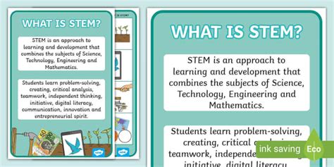 What is STEM? Display Poster (teacher made) - Twinkl