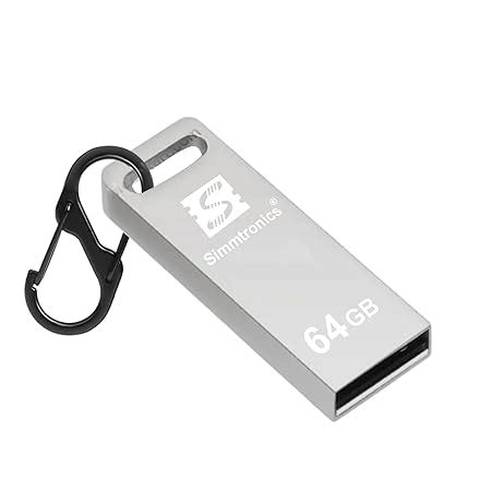 Simmtronics 64 GB Pendrive USB 2.0 Flash Drive Full Metal Body with ...