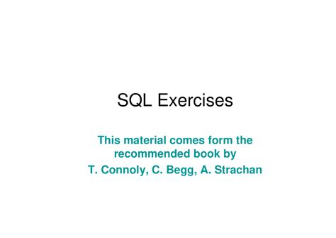 SQL Exercises 的图像结果