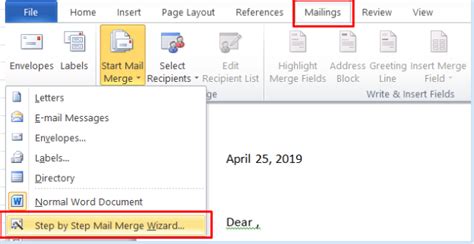 Image result for Step by Step Mail Merge Wizard Labels