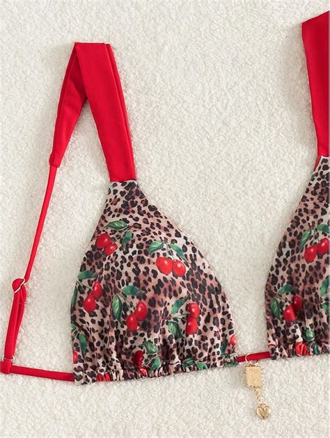 Women’s 2 Piece Floral Tropical Print Bikini Set Boho Triangle Bathing ...